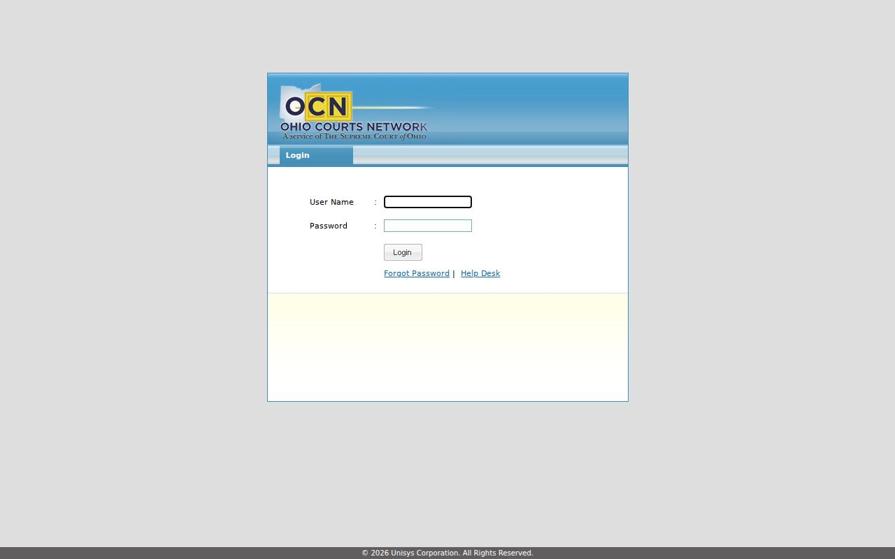 Trumbull County docket search Ohio Courts Network credentialed login