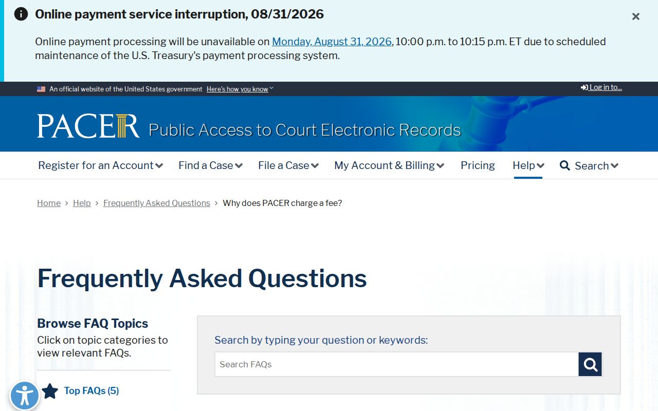 Trumbull County docket search federal PACER access context