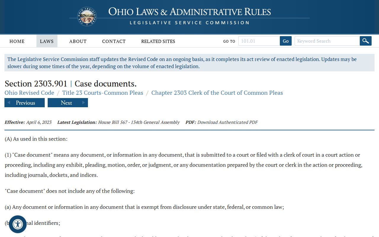 Trumbull County civil docket personal identifier protections